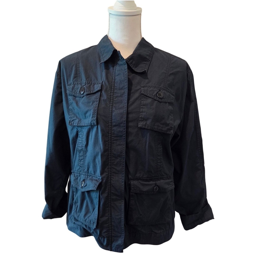 Cotton Connection Utility Cargo Jacket Relaxed Fit Navy Workwear‎ Gorpcore XL